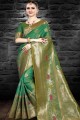 Green Weaving Art Silk Saree
