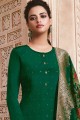 Green Pallazzo Pant Palazzo Suit in Crepe with Crepe