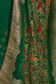 Green Pallazzo Pant Palazzo Suit in Crepe with Crepe