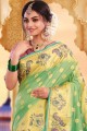 Appealing Weaving Art Silk Saree in Green with Blouse