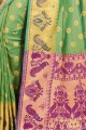 Appealing Weaving Art Silk Saree in Green with Blouse