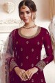 Pink Satin Sharara Suit with Georgette