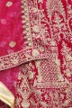 New Rani pink Velvet Bridal Lehenga Choli