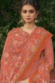 Silk Sharara Suit in Rust Red with Silk