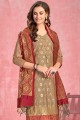 Appealing Cotton Straight Pant Suit with Cotton in Beige