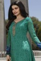 Crepe Sea Green Palazzo Suit in Crepe