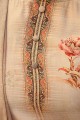 Beige Palazzo Suit in Cotton Silk
