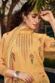 Yellow Georgette Sharara Suit with Georgette