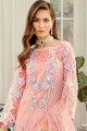 Net Palazzo Suit in Peach