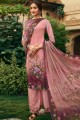 Crepe Palazzo Suit with Crepe in Pink