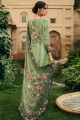 Luring Crepe Green Palazzo Suit with dupatta