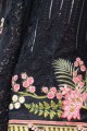 Georgette Palazzo Suit in Black with dupatta