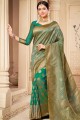 Green Weaving Banarasi Saree in Silk
