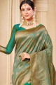 Green Weaving Banarasi Saree in Silk