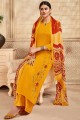 Satin Silk Palazzo Suit in Yellow
