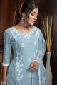 Georgette Palazzo Suit with Georgette in Baby Blue