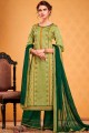 Light Green Palazzo Suit with Cotton Silk