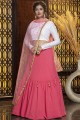 Lehenga Choli in Pink Georgette with Embroidery