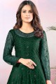 Dark Green Anarkali Suit with Net