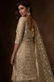 Net Off White Sharara Suit in Net