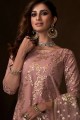Net Sharara Suit in Dusty Pink Net