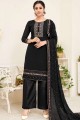 Black Georgette Palazzo Pant Palazzo Suit in Georgette