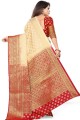 Impressive Weaving Art Silk Cream Saree Blouse