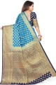 Art Silk Saree with Weaving in Blue