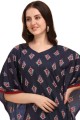 Straight Kurti in Multicolor Cotton with Printed