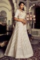 Wedding Lehenga Choli in Georgette White with Thread