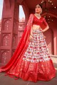 Silk Multicolor Wedding Lehenga Choli in Printed