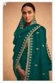 palazzo Suit in Green Embroidered Georgette