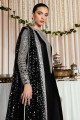 Anarkali Suit in Embroidered Black Georgette