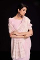 Saree in Pink Sequins Georgette
