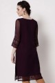 Georgette Straight Kurti in Maroon with Sequins