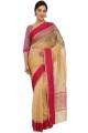 Saree Silk in Yellow with Weaving