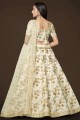 White Silk Wedding Lehenga Choli in Embroidered