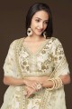 White Silk Wedding Lehenga Choli in Embroidered