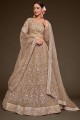 Embroidered Wedding Lehenga Choli in Royal beige Soft net