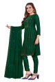Salwar Kameez in Georgette Green with Embroidered
