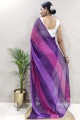 Zari,weaving,Georgette Saree digital print in Multicolor with Blouse