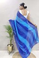 Multicolor Zari,weaving,digital print Saree in Georgette