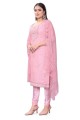 Embroidered Pink Salwar Kameez Chanderi with Dupatta
