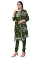 Embroidered Green Salwar Kameez Chanderi with Dupatta