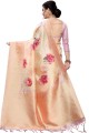 Digital print Peach Saree Silk with Blouse