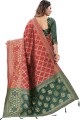 Saree Weaving in Maroon Silk