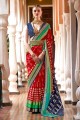 Patola silk Printed Multicolor Saree with Blouse