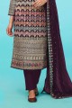 Multicolor Salwar Kameez in Embroidered Georgette