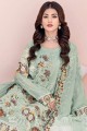 Georgette Salwar Kameez Embroidered  in Green