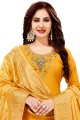 Embroidered Silk Multicolor Salwar Kameez with Dupatta